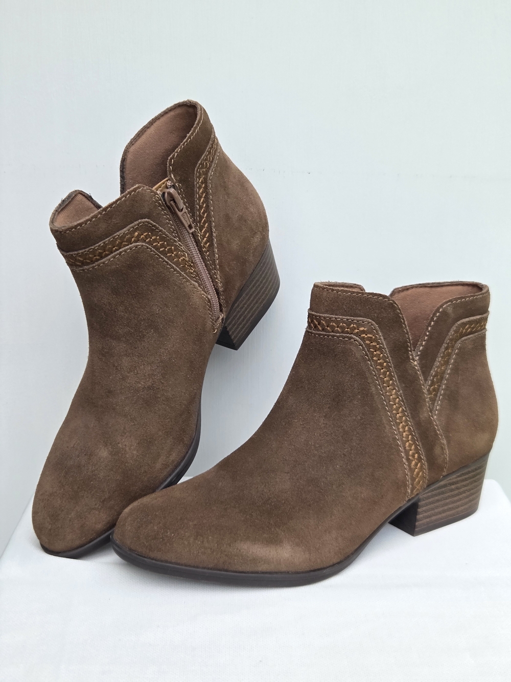 Clarks Adreena Ease Suede Ankle Boots Size-7.5